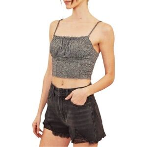 KanCan 9 (28) High Rise Denim Shorts Women’s Dark Gray Distressed KC9145DG-TJ